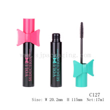 Emballage de maquillage d&#39;adolescent contenant mignon de mascara avec récipient de mascara pour peigne avec bowknot